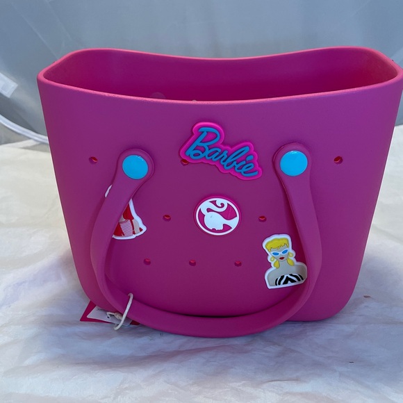 Barbie Hot Pink Silicone Tote with Playful Charms - Picture 8 of 9